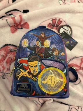 Loungefly Doctor Strange Multiverse of Madness Mini Backpack - Purple & Gold
